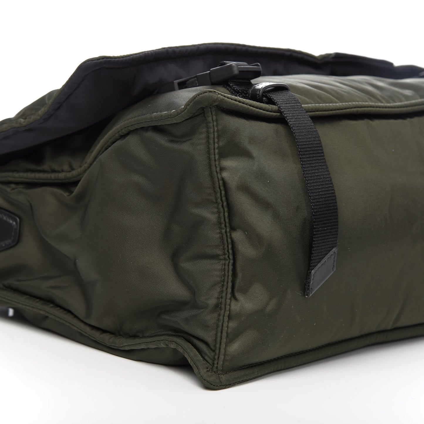 Tessuto Nylon Soft Calf Messenger Militare Black