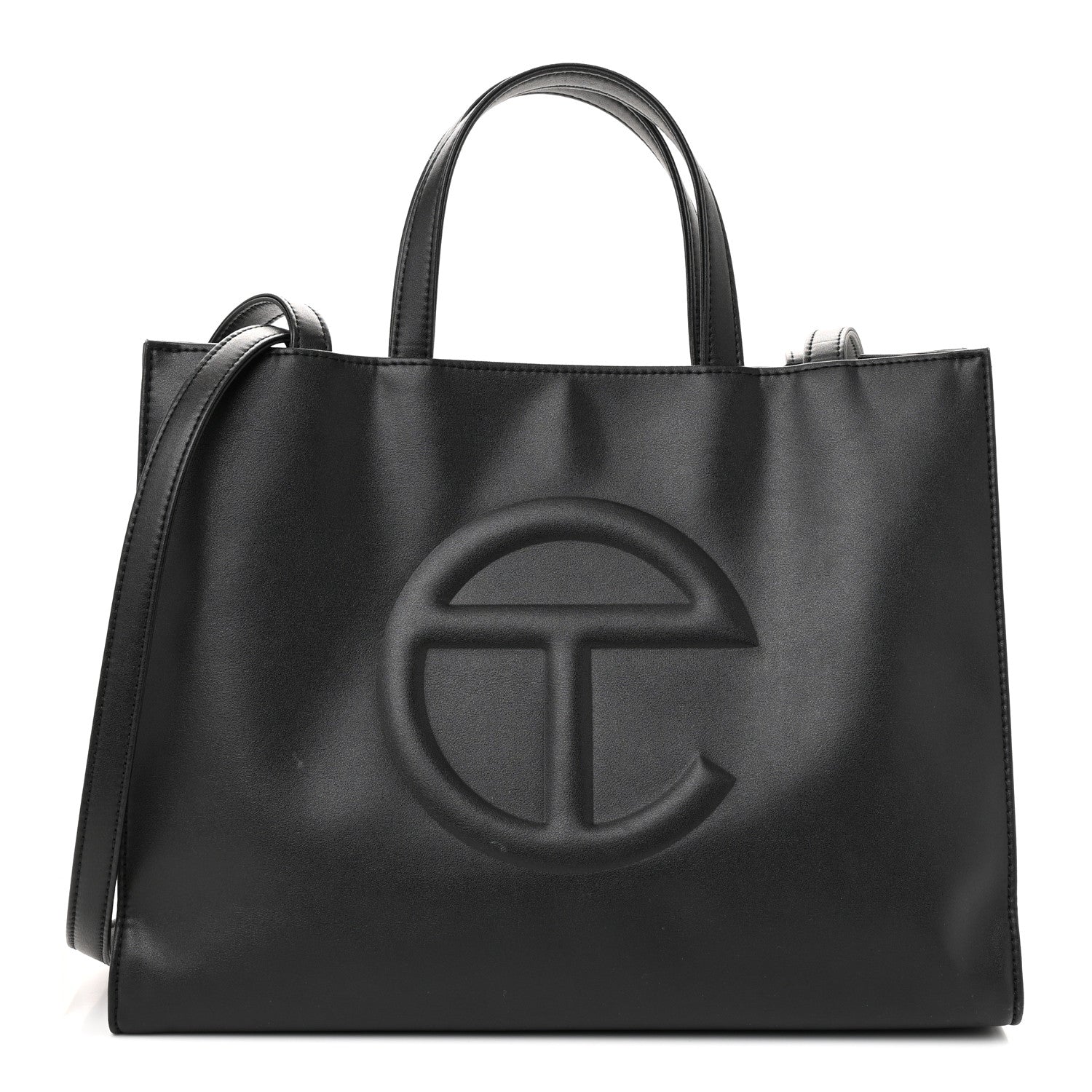 Telfar Vegan Leather Medium Shopping Bag Black 1 of 14