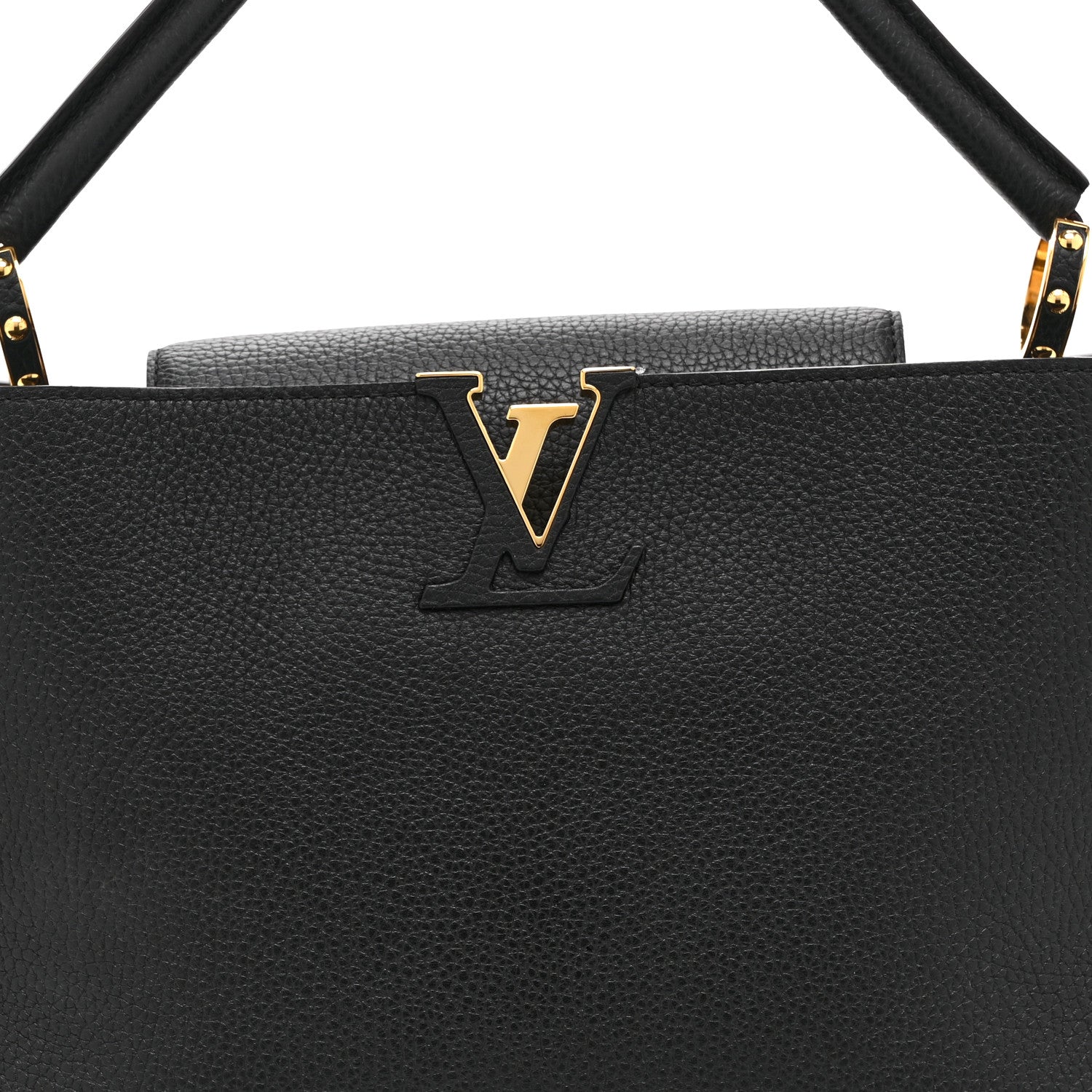 Louis Vuitton Taurillon Capucines MM Black Fuchsia 8 of 10