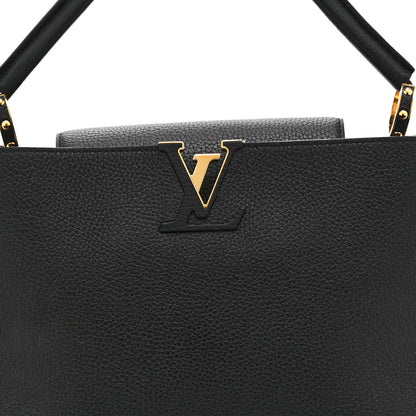 Louis Vuitton Taurillon Capucines MM Black Fuchsia 8 of 10