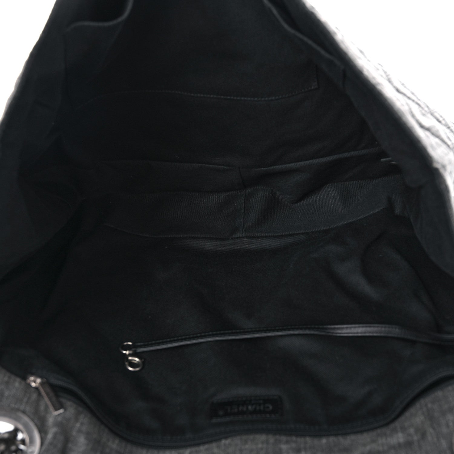 Chanel Denim Quilted XXL Reissue Flap Grey 5 of 10