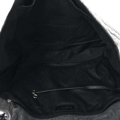 Chanel Denim Quilted XXL Reissue Flap Grey 5 of 10