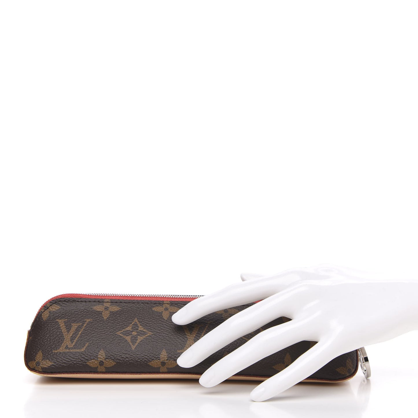 Monogram Elizabeth Pencil Pouch Red