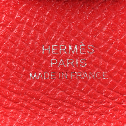Hermes Epsom Bastia Coin Purse Rouge Casaque 6 of 9