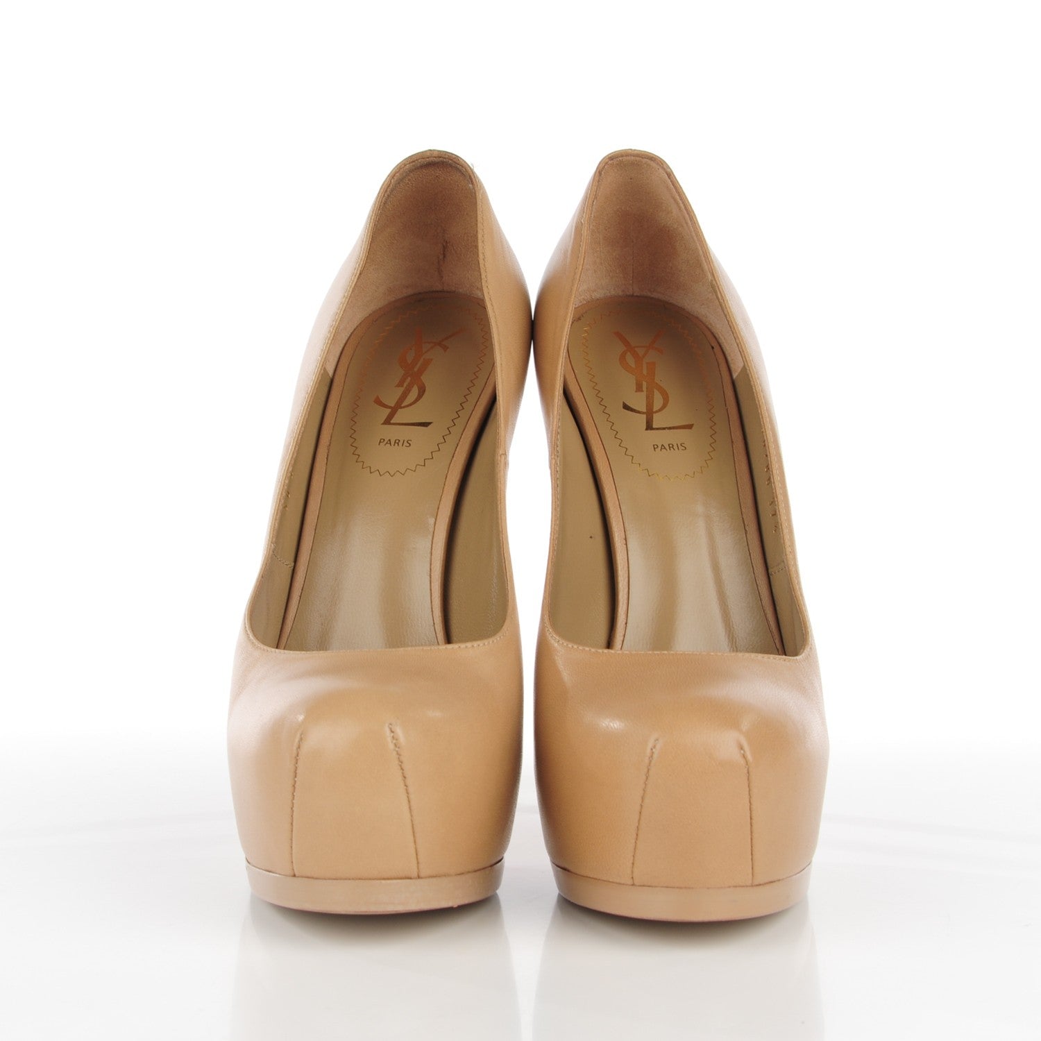Saint Laurent Nappa Tribtoo 105 Pumps 37.5 Nude 2 of 8