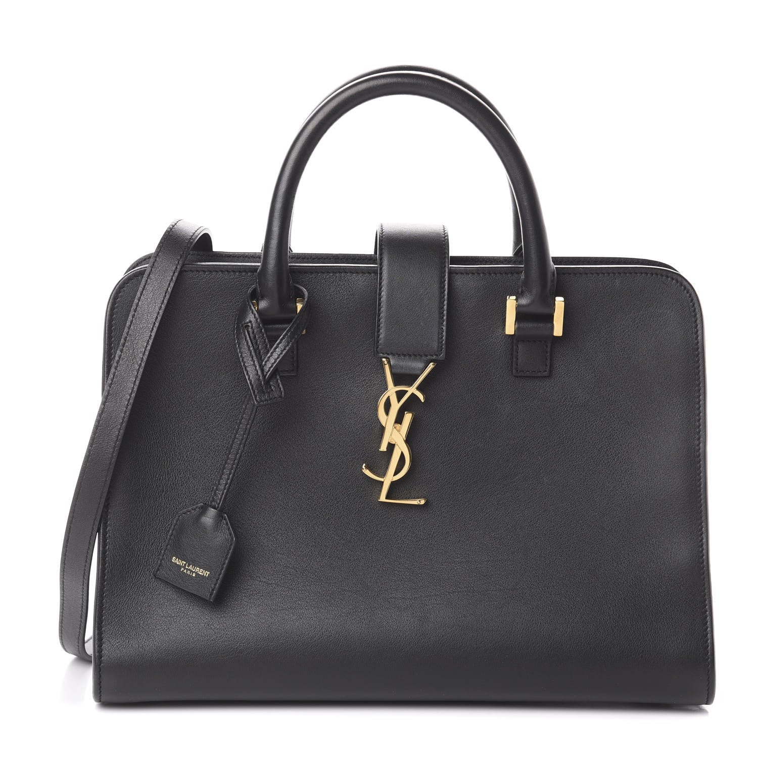 Saint Laurent Smooth Calfskin Small Monogram Cabas Black 1 of 7