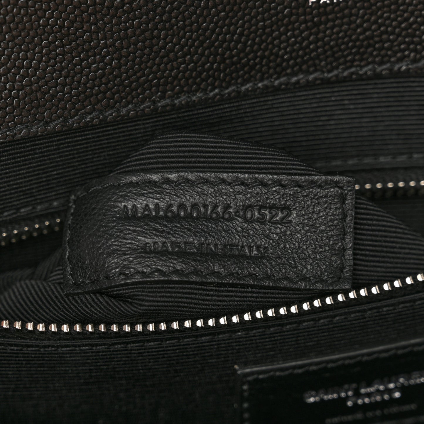 Grain De Poudre Textured Mixed Matelasse Large Triquilt Monogram Satchel Black