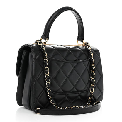 Chanel Lambskin Quilted Small Trendy CC Dual Handle Flap Bag Black 3 of 14