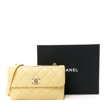 Chanel Lambskin Quilted Medium Trendy CC Flap Yellow 14 of 14