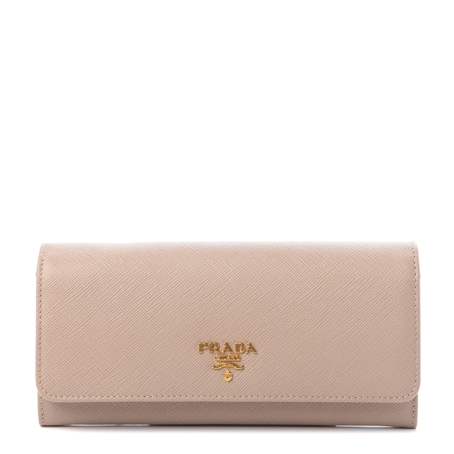 Saffiano Metal Continental Flap Wallet Cammeo