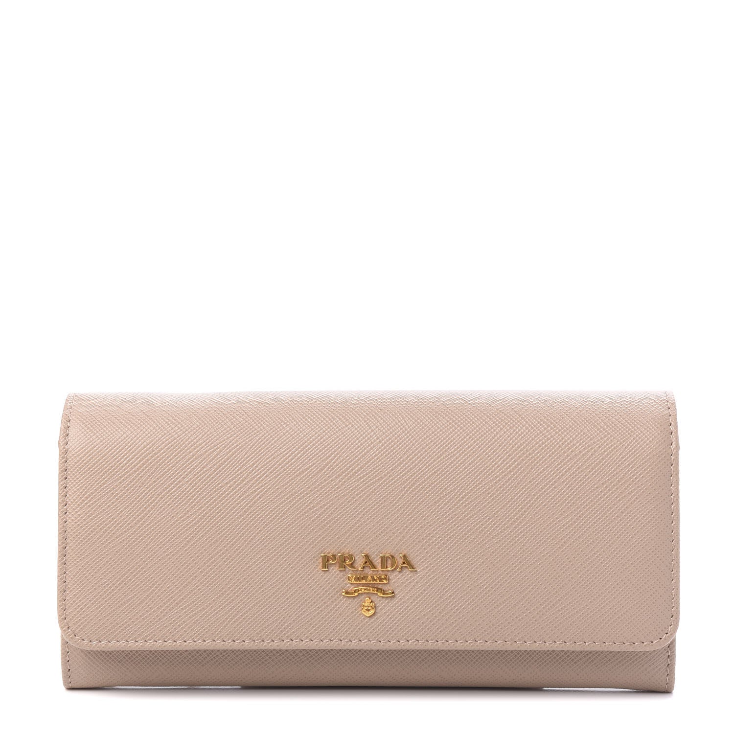 Prada Saffiano Metal Continental Flap Wallet Cammeo 2 of 8