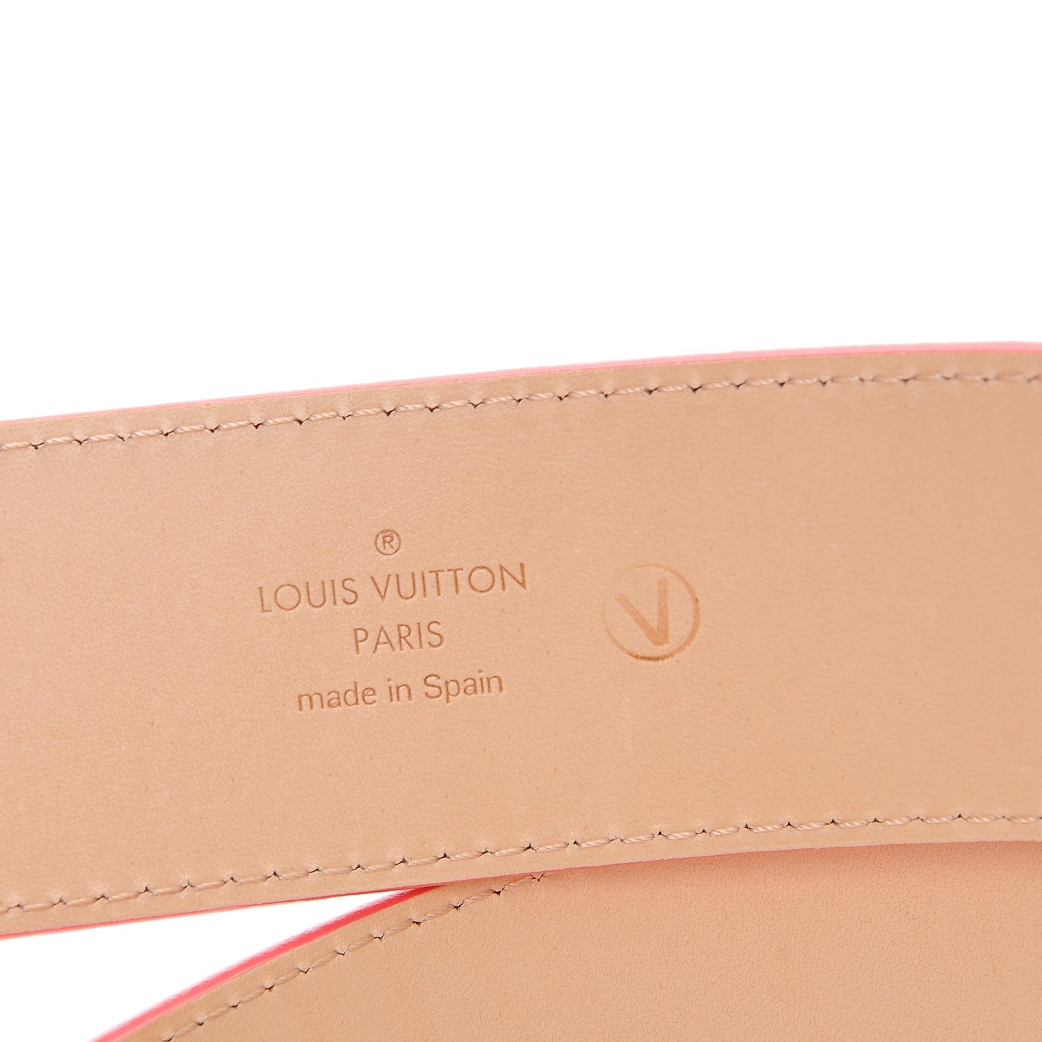 Louis Vuitton Vernis Belt 85 34 Rose Litchi 5 of 8