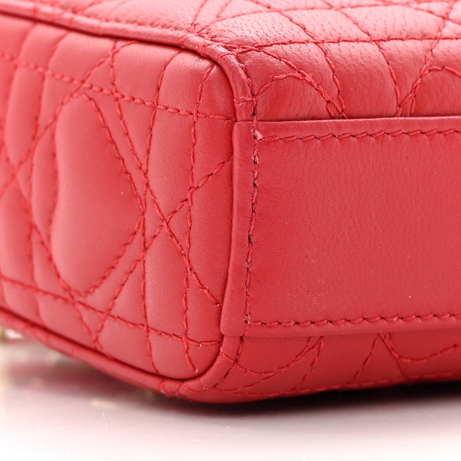 Christian Dior Lambskin Cannage Dioramour Micro Lady D-Joy Red 9 of 12