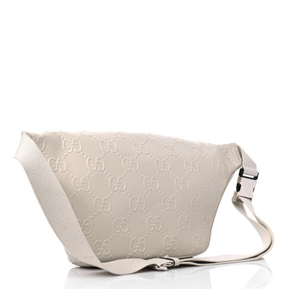 Gucci Calfskin GG Tennis Embossed Pocket Belt Bag Mystic White 3 of 11