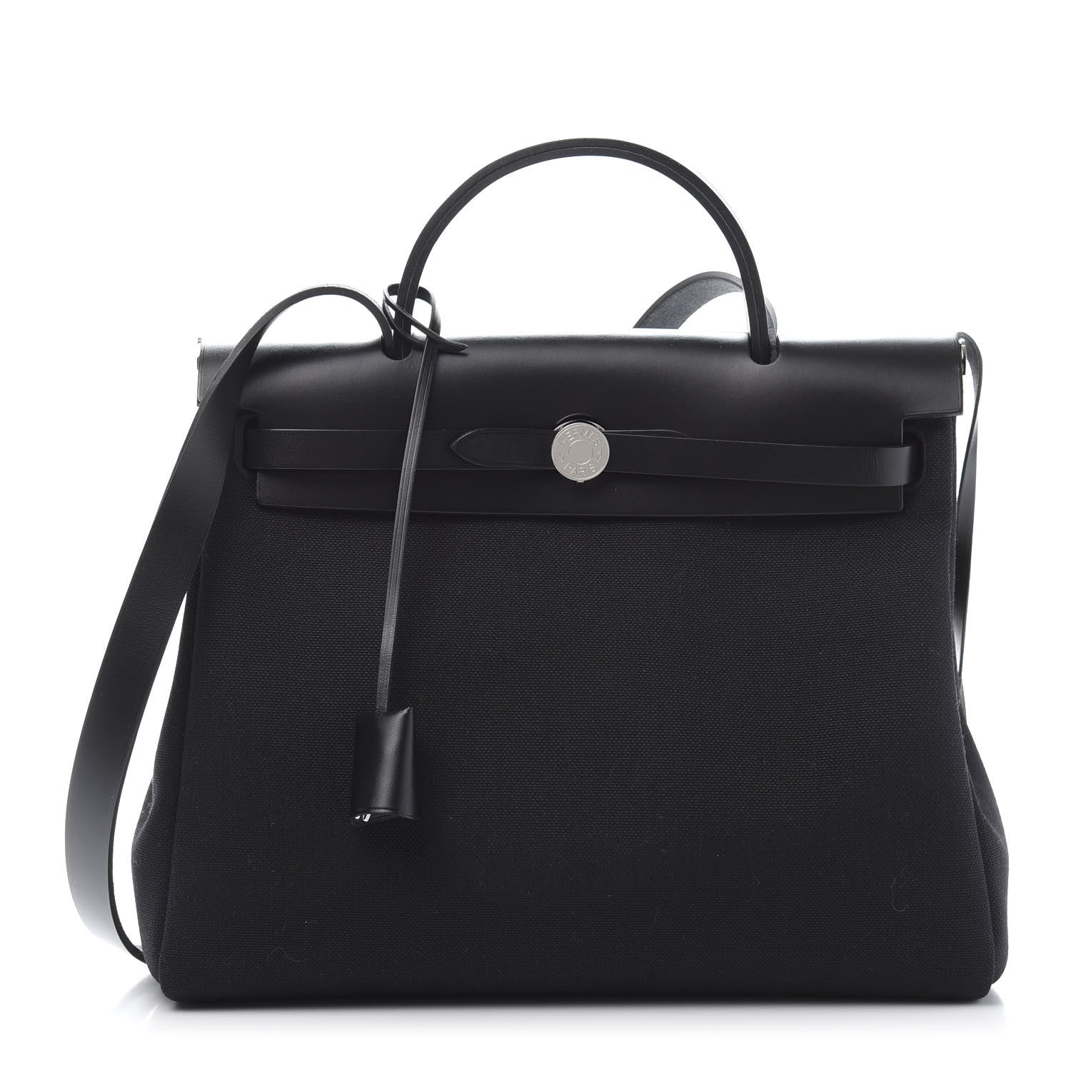 Hermes Military Toile Vache Hunter Herbag Zip PM 31 Black 3 of 13