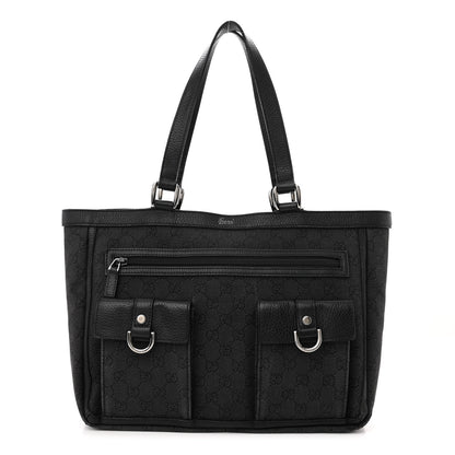 Gucci Monogram Abbey D Ring Tote Black 1 of 12