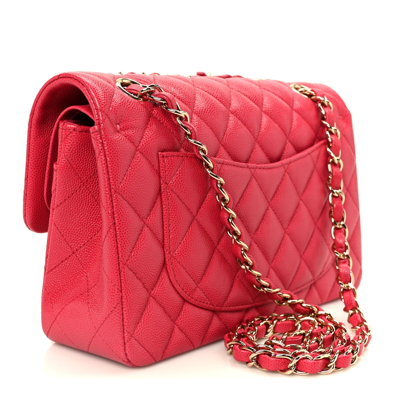 Chanel Caviar Quilted Small Double Flap Dark Pink 3 of 11