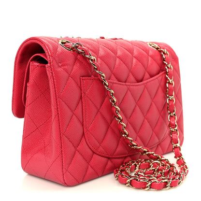 Chanel Caviar Quilted Small Double Flap Dark Pink 3 of 11