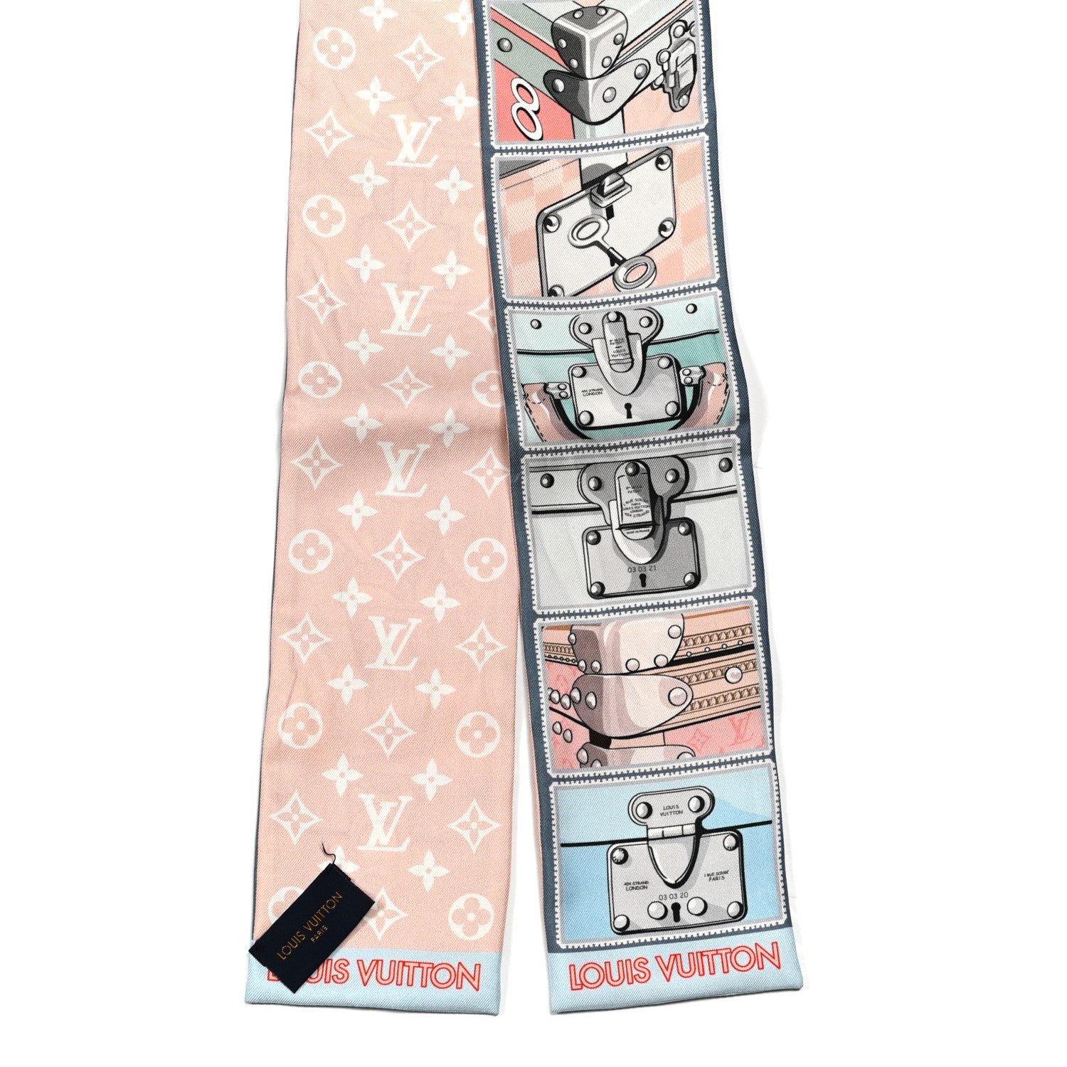 Louis Vuitton Silk Monogram Lock It Bandeau Bleu Glacier 2 of 3