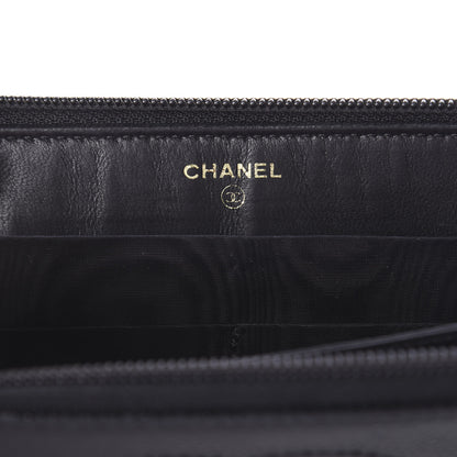 Chanel Caviar Large Timeless CC Zip Around Wallet Black 6 of 7