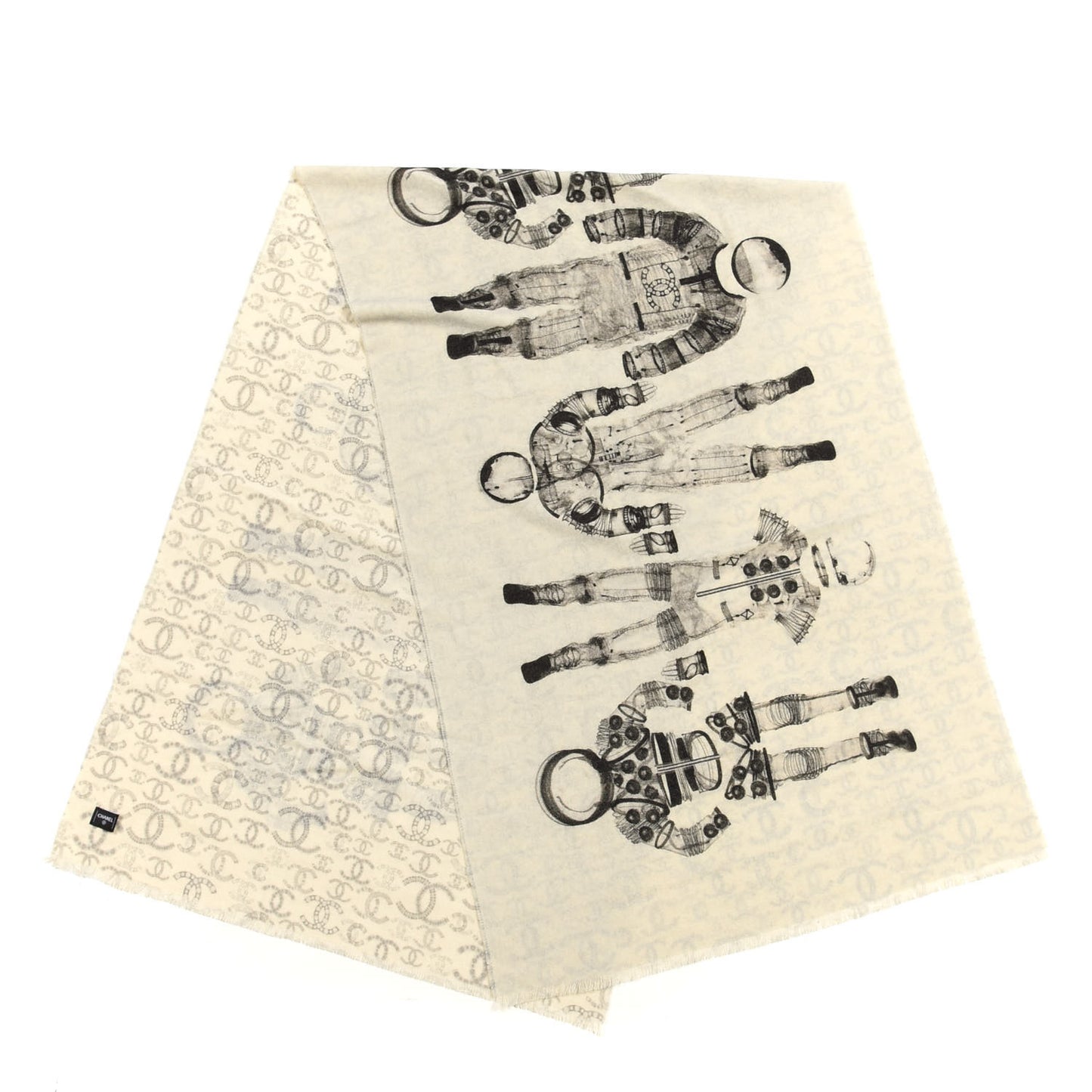 Cashmere CC Astronaut Scarf Beige
