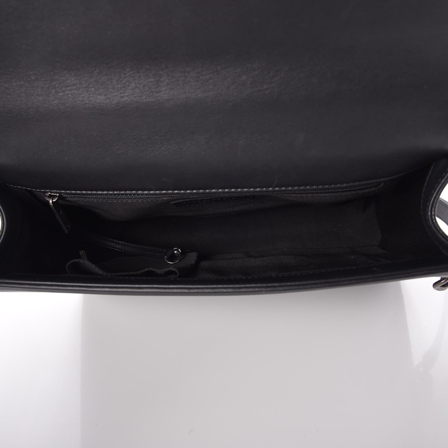 Chanel Calfskin Chevron Quilted Large Boy Flap Black 5 of 10