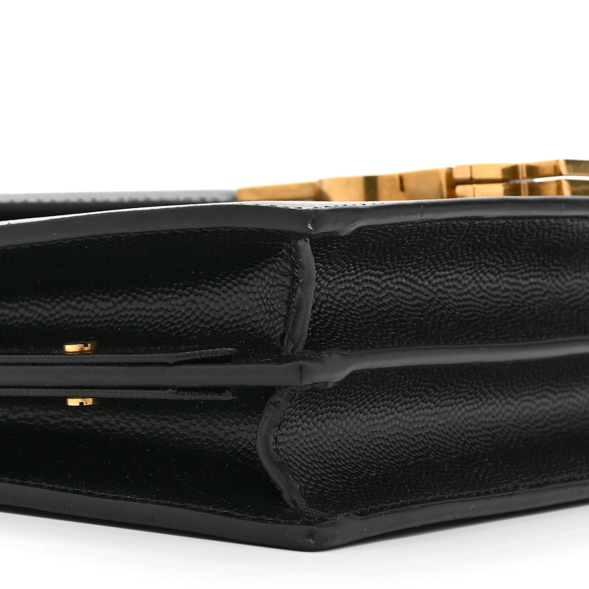 Saint Laurent Grain De Poudre Monogram Cassandra Clasp Bag Black 10 of 11