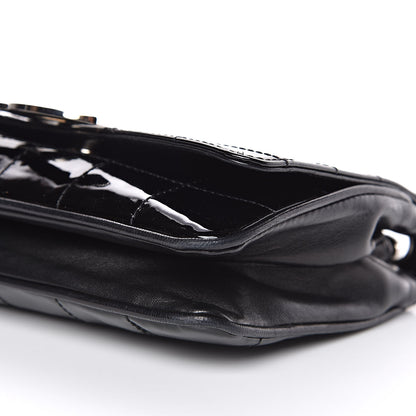 Chanel Patent Square Stitched CC Flap Clutch Black 9 of 11