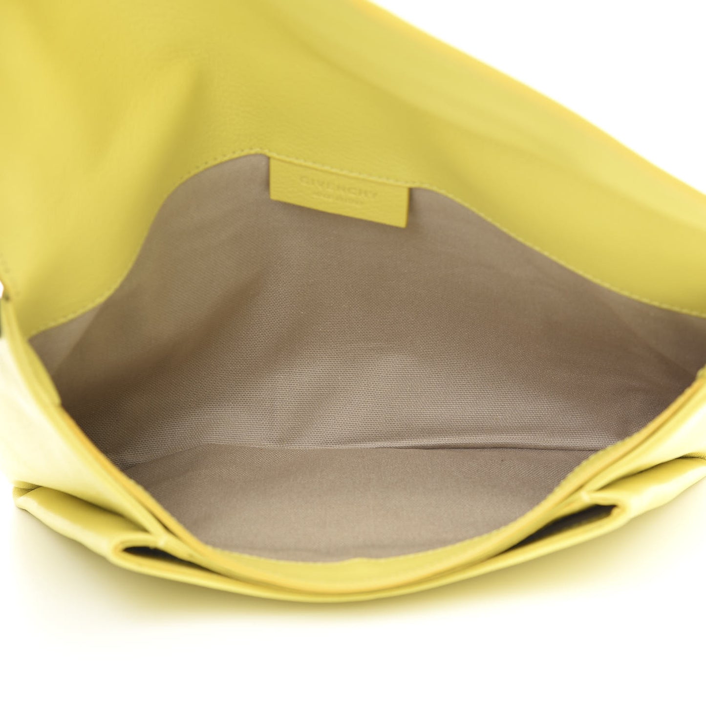 Sugar Goatskin Medium Antigona Envelope Clutch Yellow