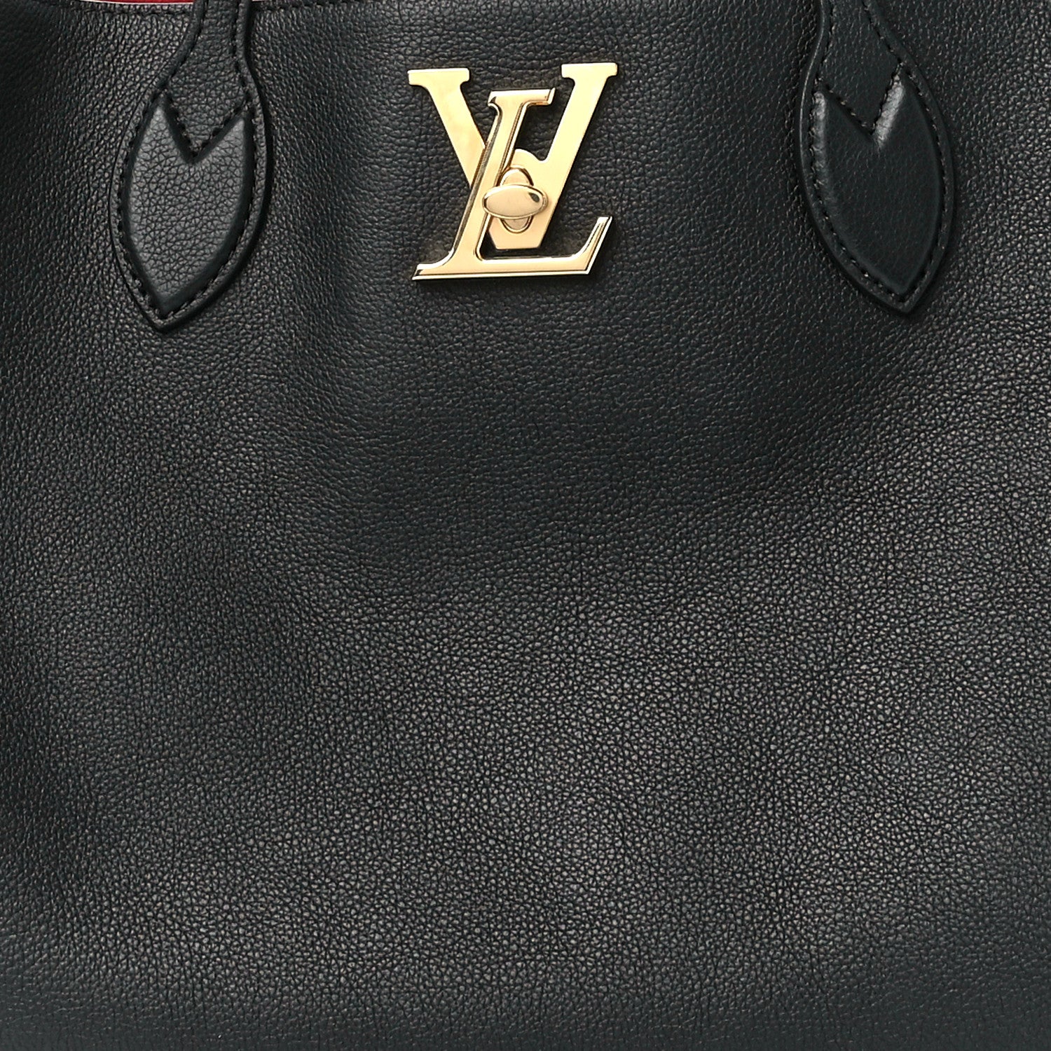 Louis Vuitton Grained Calfskin Lockme Shopper Black 8 of 10