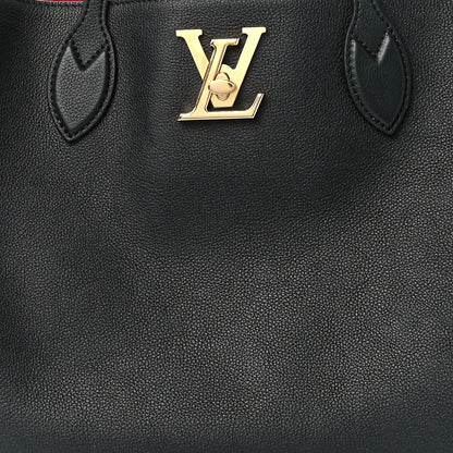 Louis Vuitton Grained Calfskin Lockme Shopper Black 8 of 10