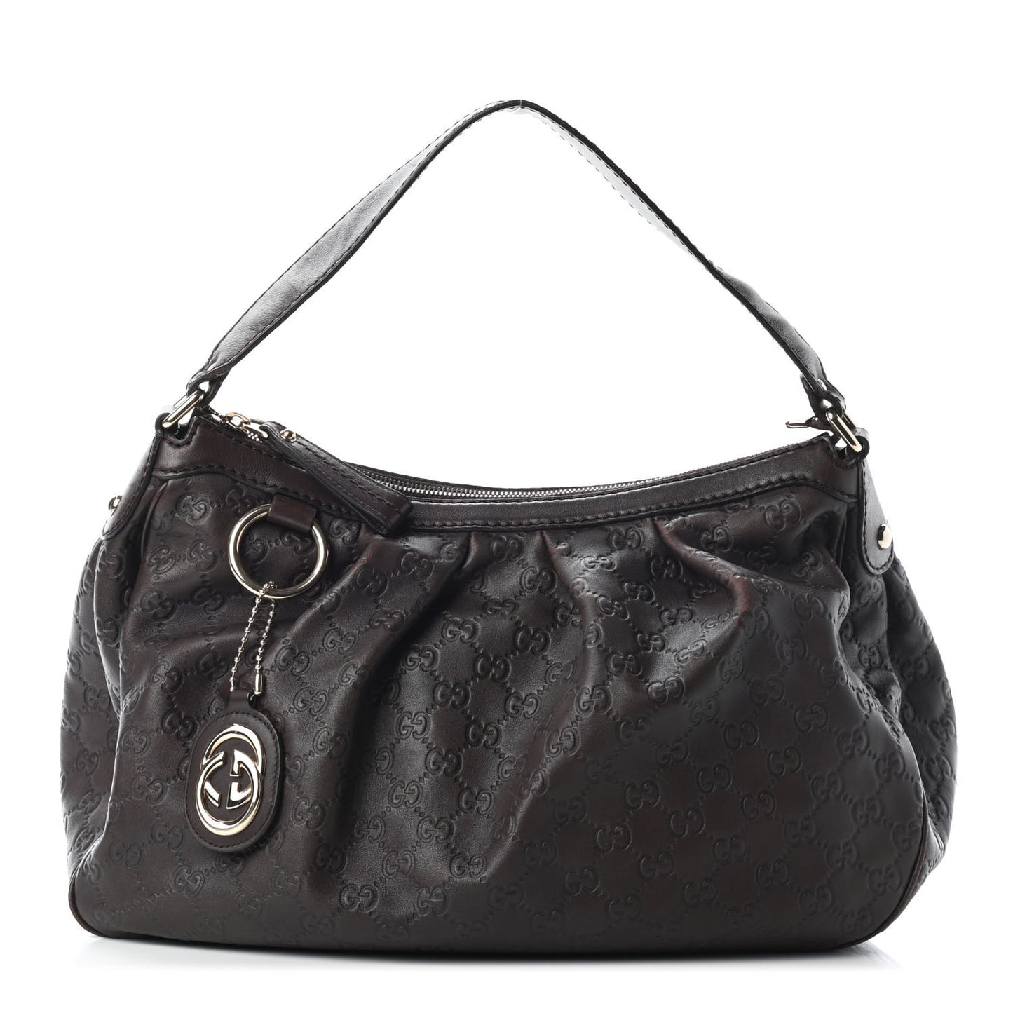 Guccissima Medium Sukey Hobo Dark Brown