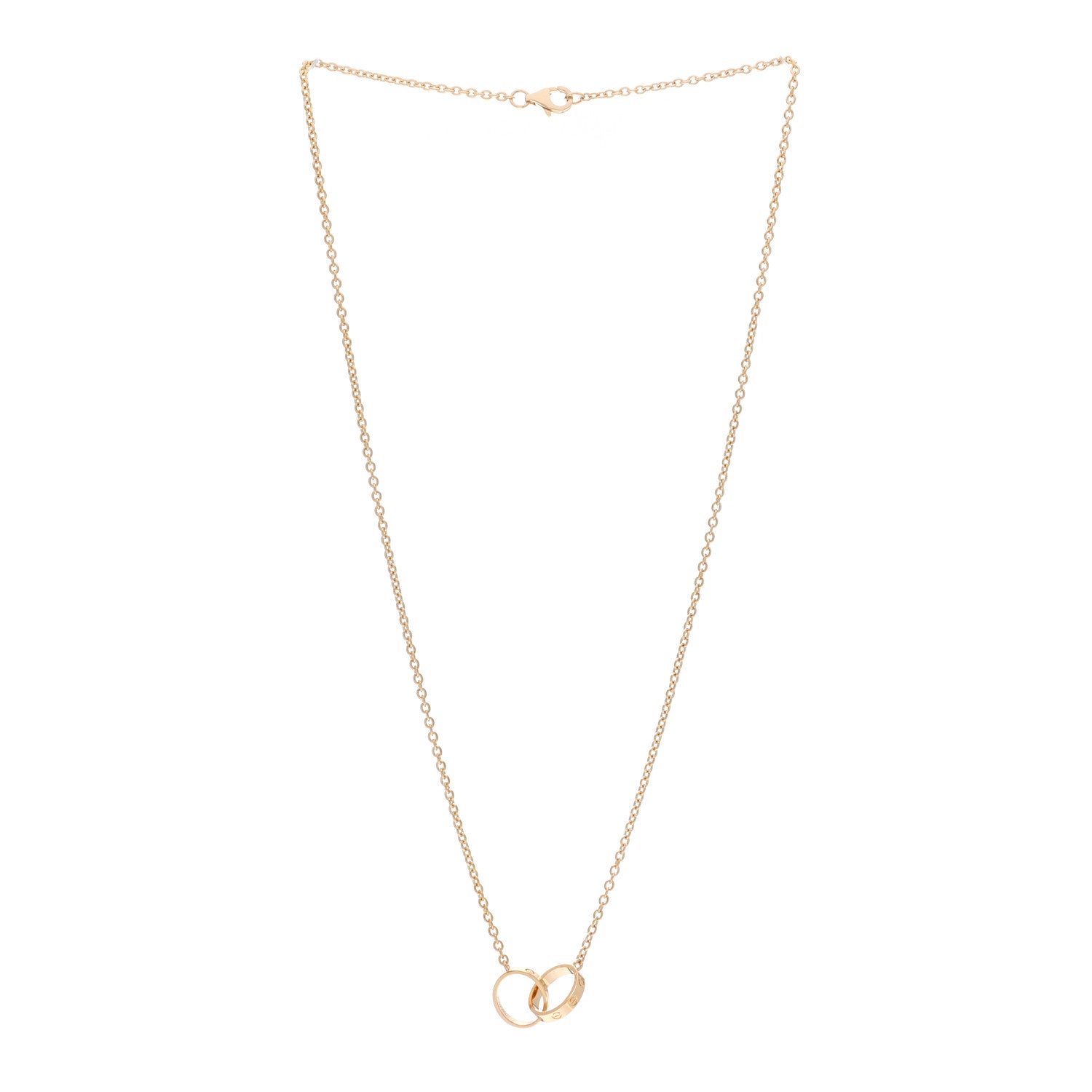 Cartier 18K Yellow Gold Interlocking LOVE Necklace 3 of 8