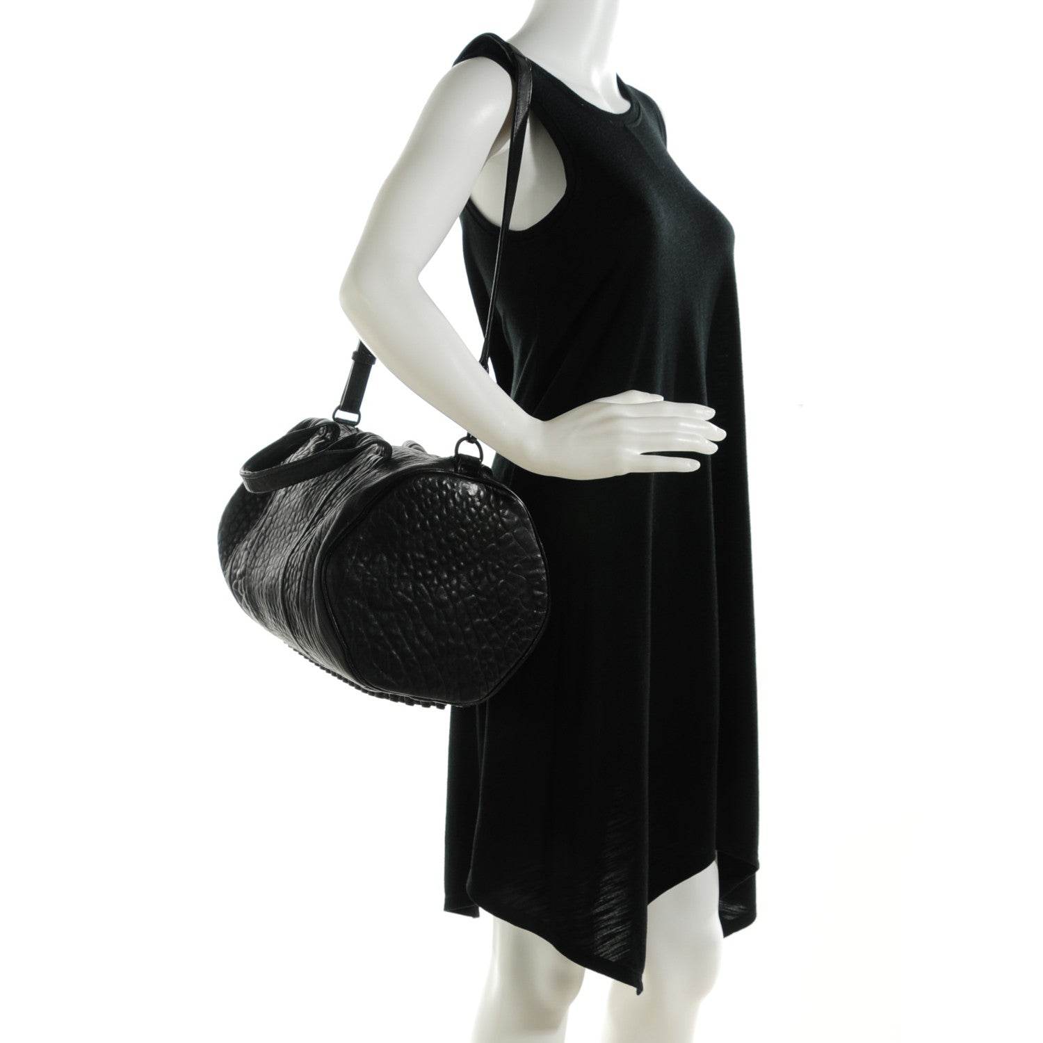 Alexander Wang Pebbled Lambskin Rocco Black Matte Black Hardware 4 of 11