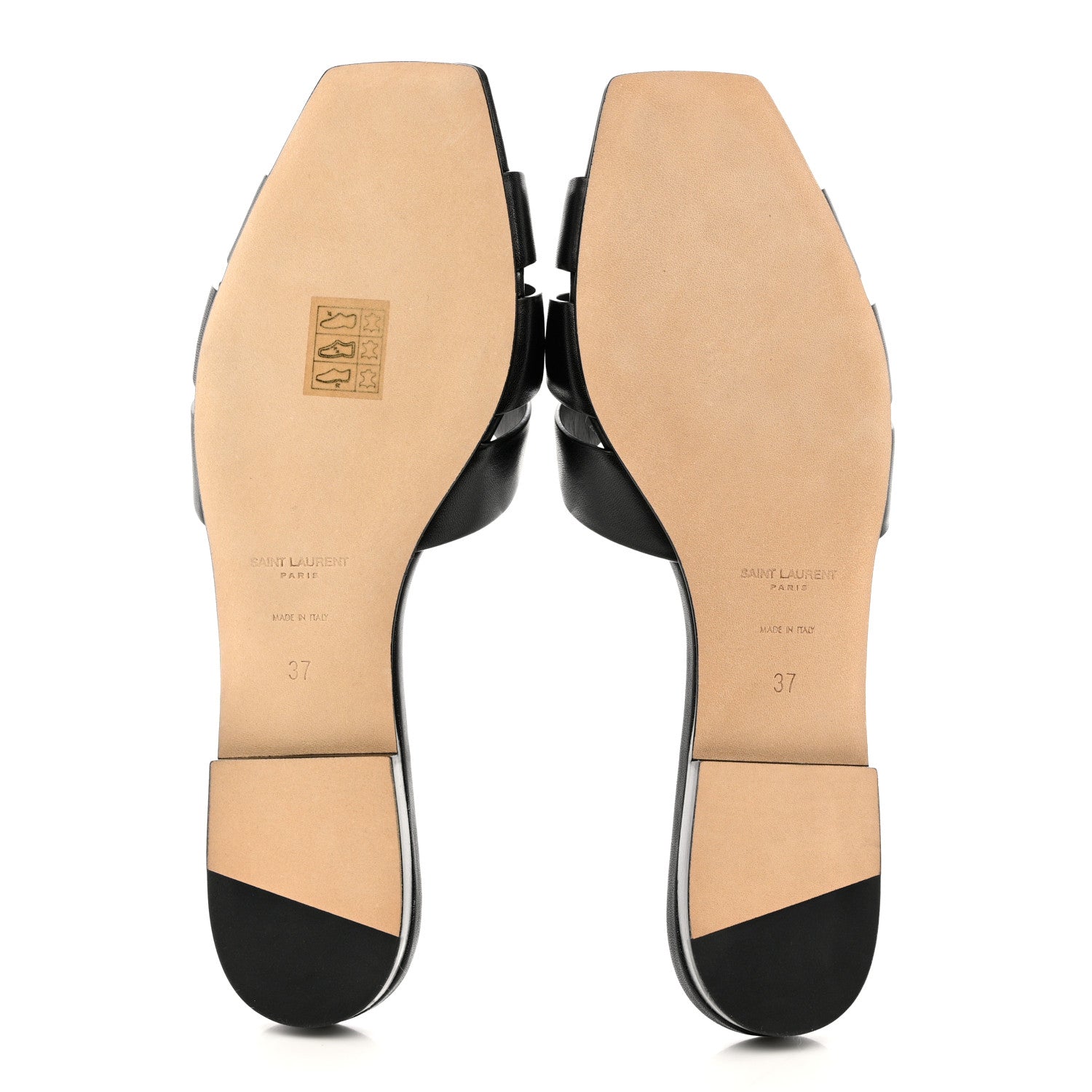 Saint Laurent Calfskin Tribute 05 Slide Sandals 37 5 of 9