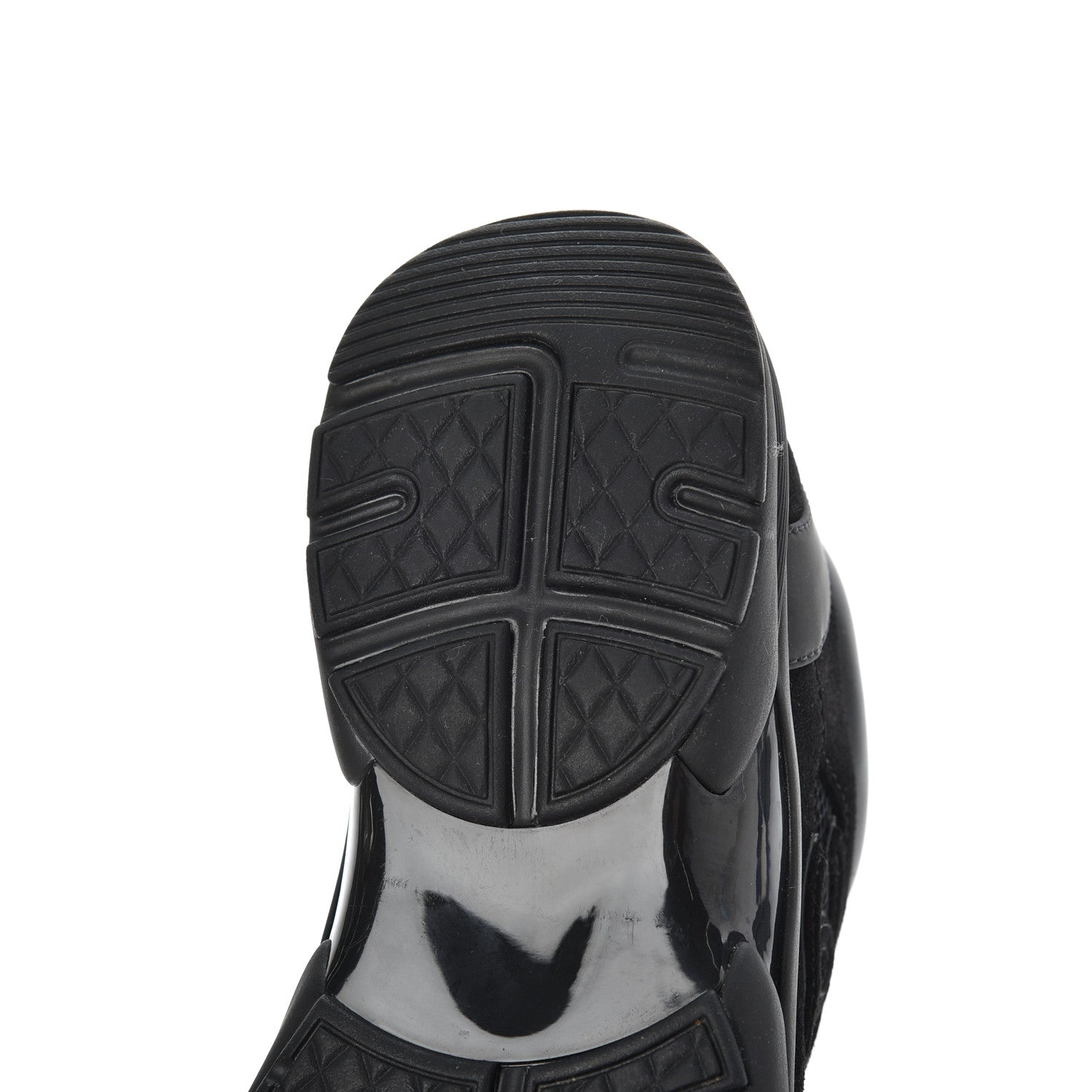 Chanel Fabric Calfskin Suede CC Sneakers 37.5 Black 15 of 16