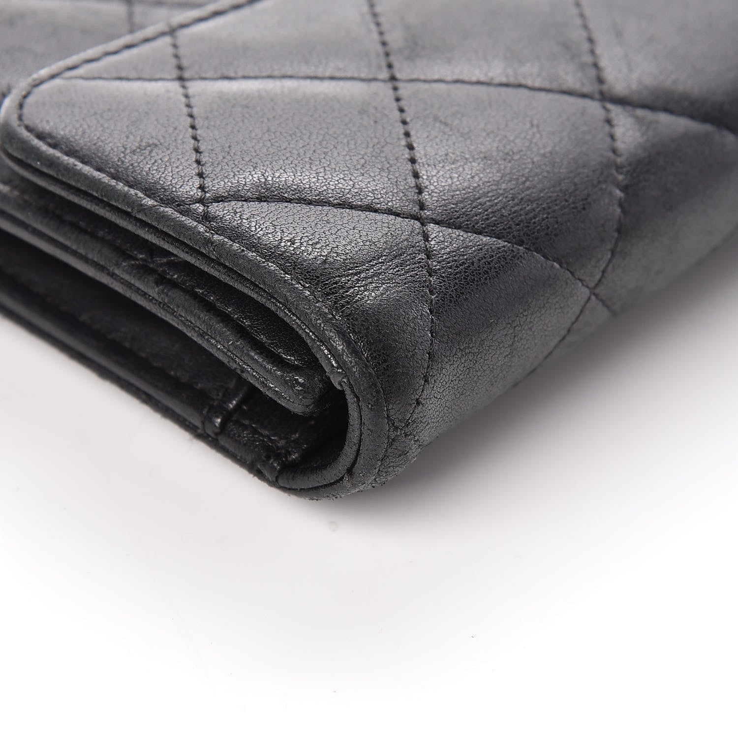 Chanel Lambskin Quilted Large Flap Wallet Black 14 of 20