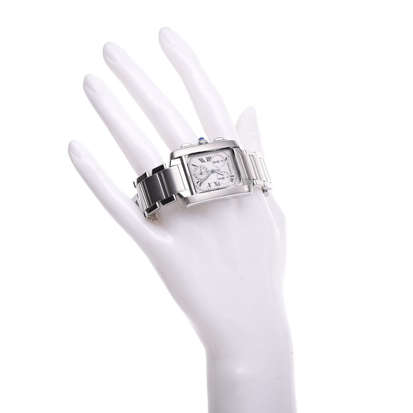 Stainless Steel 28mm Tank Francaise Chrono Reflex Quartz Watch