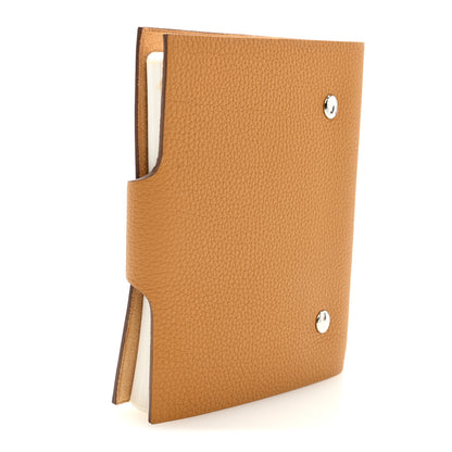 Hermes Taurillon Clemence Ulysse PM Notebook Cover Natural Sable 3 of 8