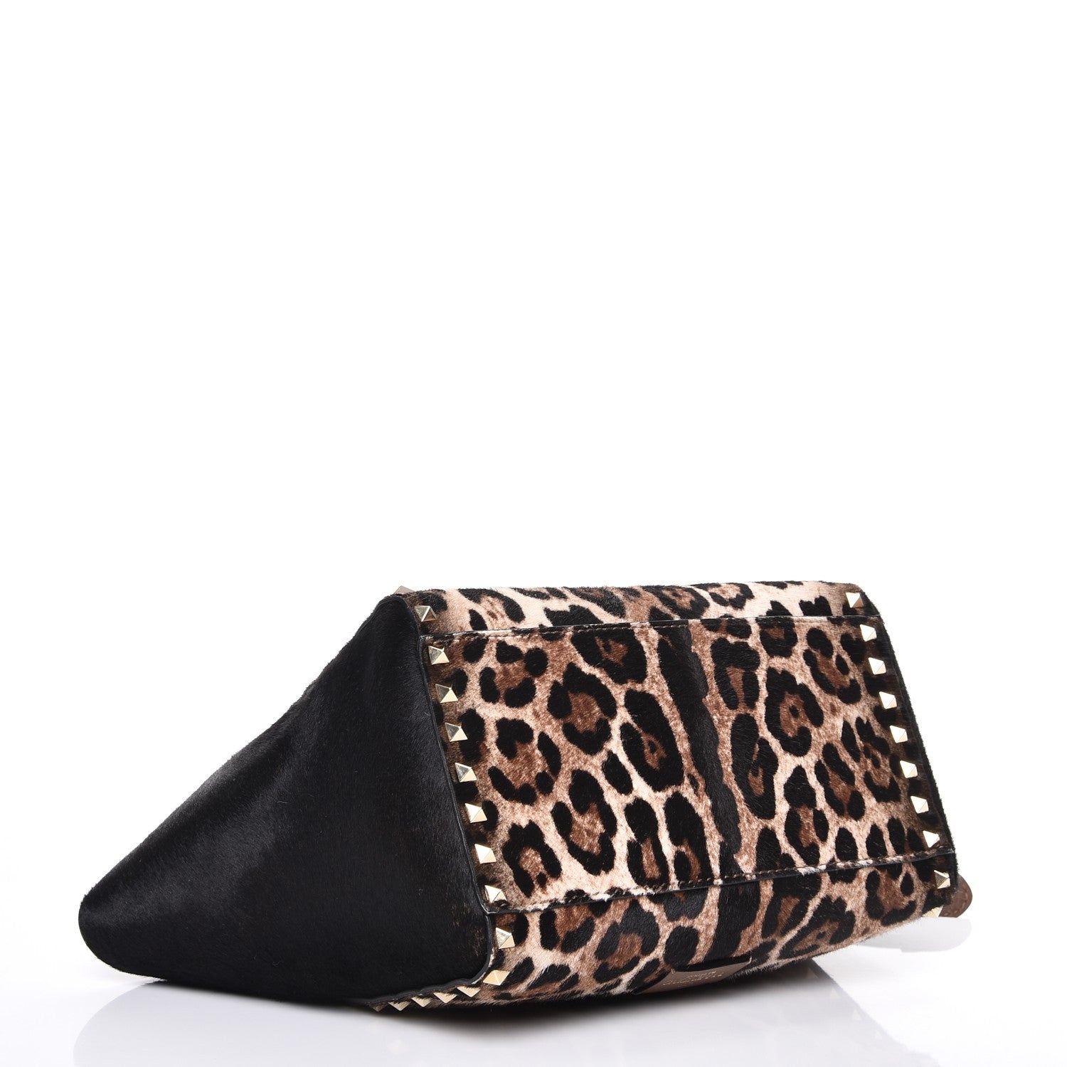 Valentino Garavani Calf Hair Mini Rockstud Double Handle Tote Leopard 6 of 10