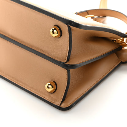 Fendi Shiny Nappa Petite Peekaboo I SEE U Satchel Miele Scuro 9 of 9