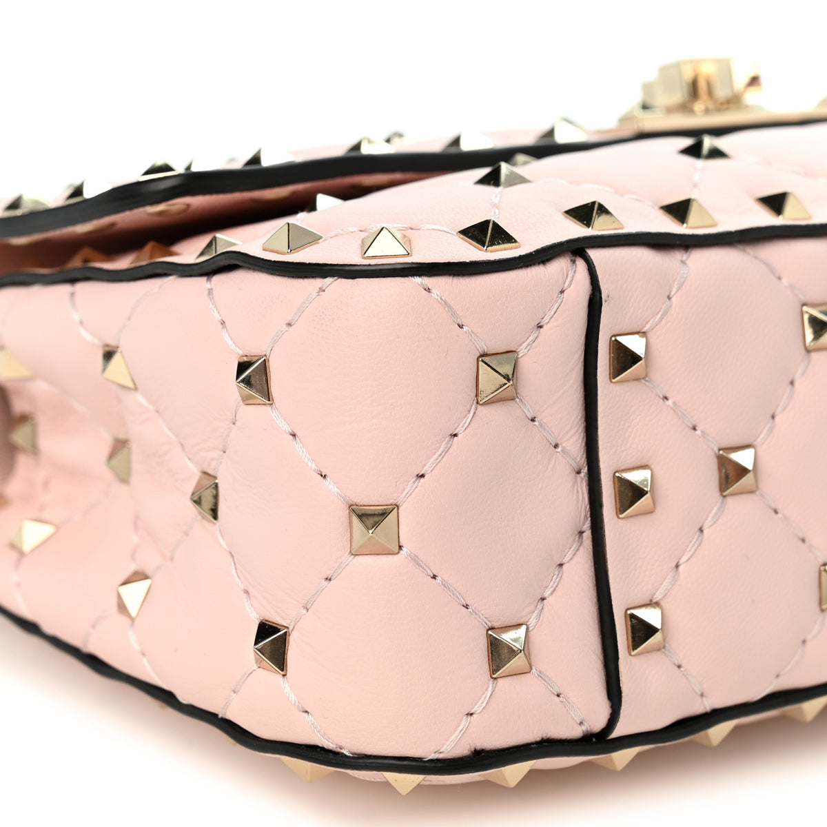 Valentino Garavani Nappa Small Rockstud Spike Shoulder Bag Water Rose 8 of 10