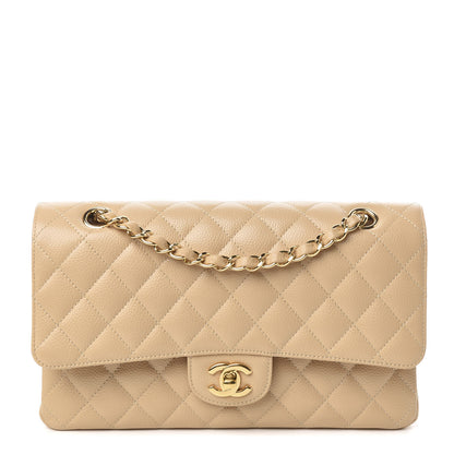Chanel Caviar Quilted Medium Double Flap Beige 1 of 11