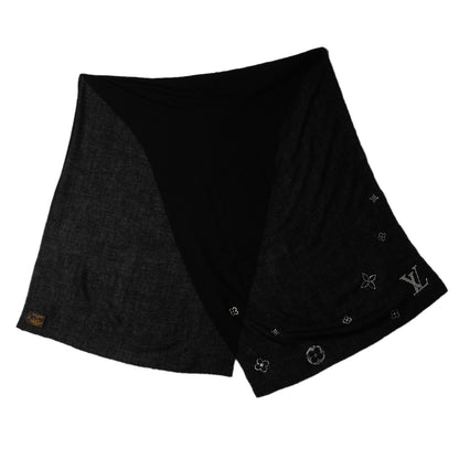 Louis Vuitton Cashmere Swarovski Crystal Monte Carlo Stole Black 3 of 5