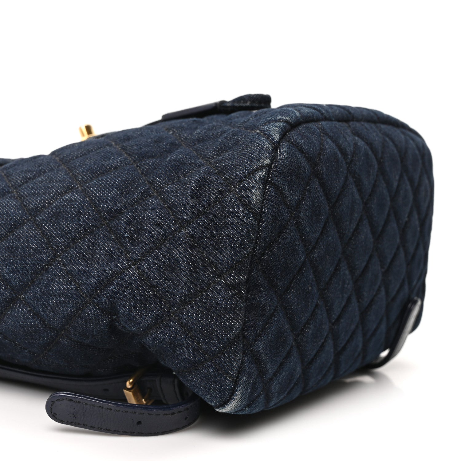 Chanel Washed Denim Quilted Small Urban Spirit Backpack Dark Blue 10 of 11