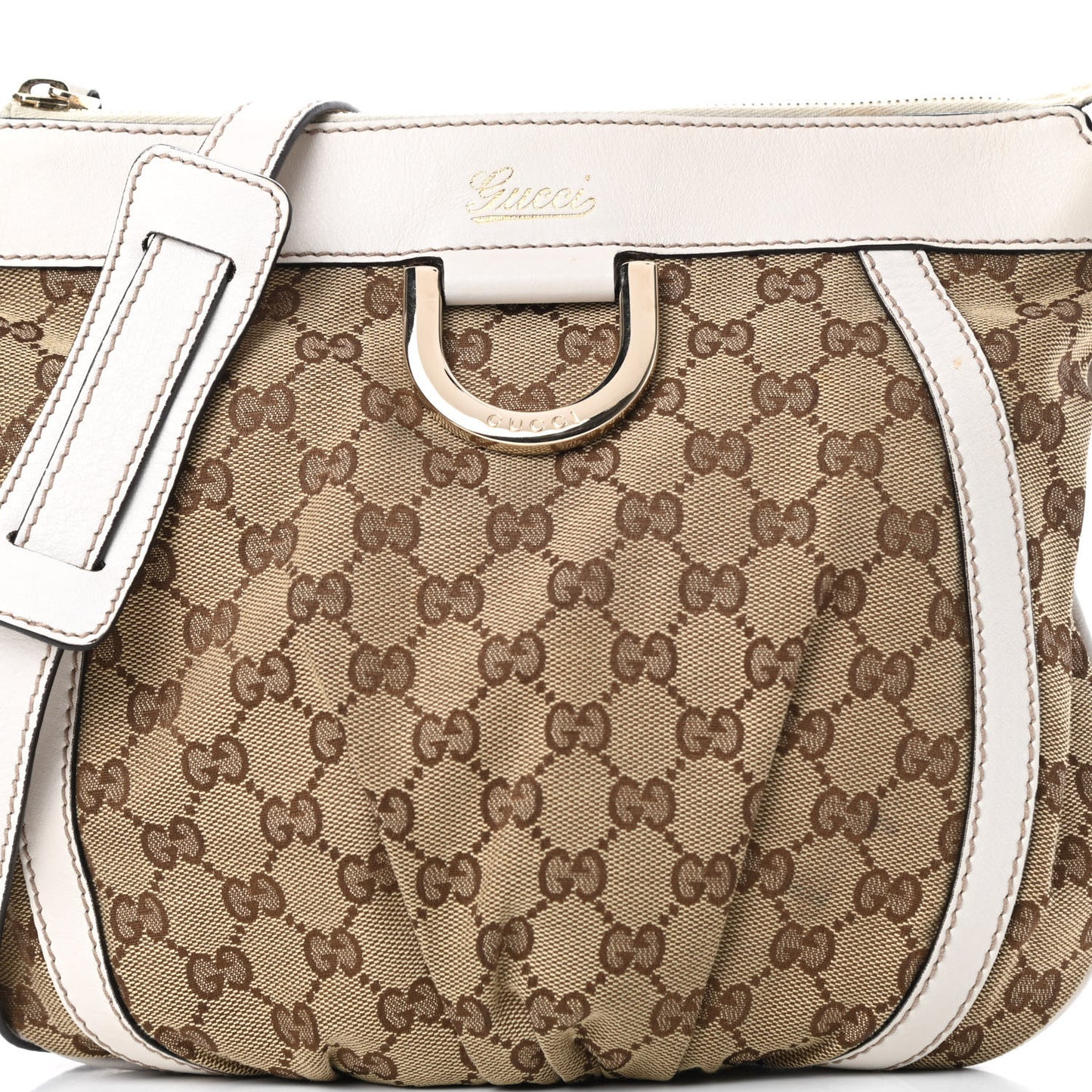 Monogram Small D Ring Messenger White