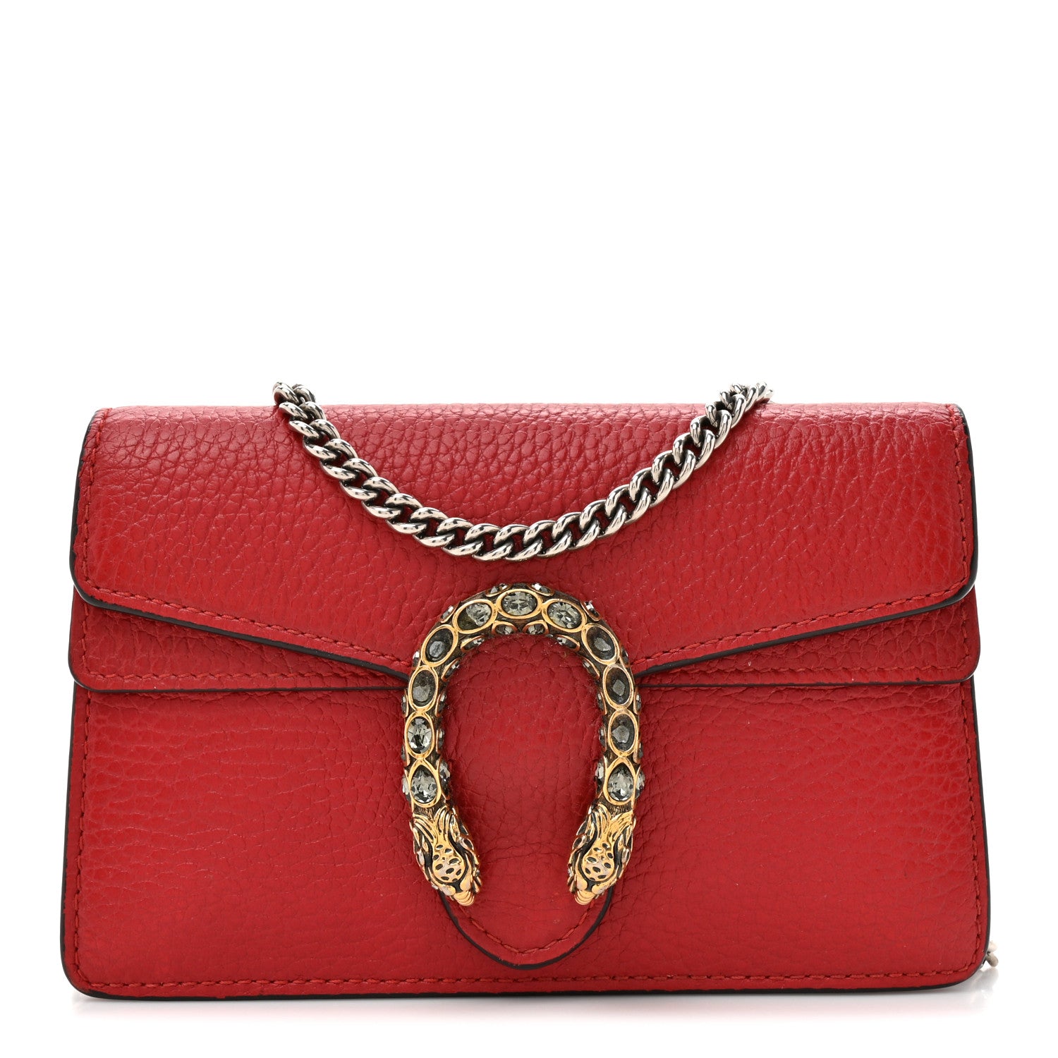 Gucci Calfskin Super Mini Dionysus Shoulder Bag Hibiscus Red 1 of 15