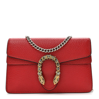 Gucci Calfskin Super Mini Dionysus Shoulder Bag Hibiscus Red 1 of 15