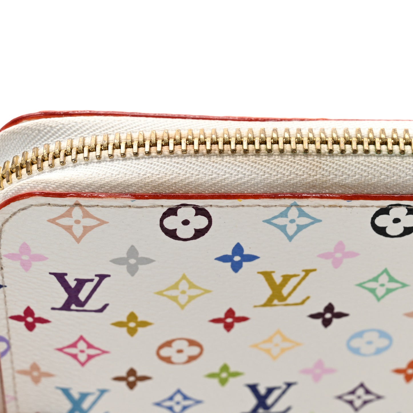 Monogram Multicolor Zippy Wallet White Litchi