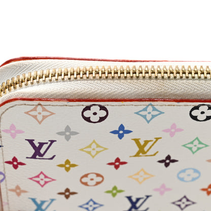 Louis Vuitton Monogram Multicolor Zippy Wallet White Litchi 8 of 12